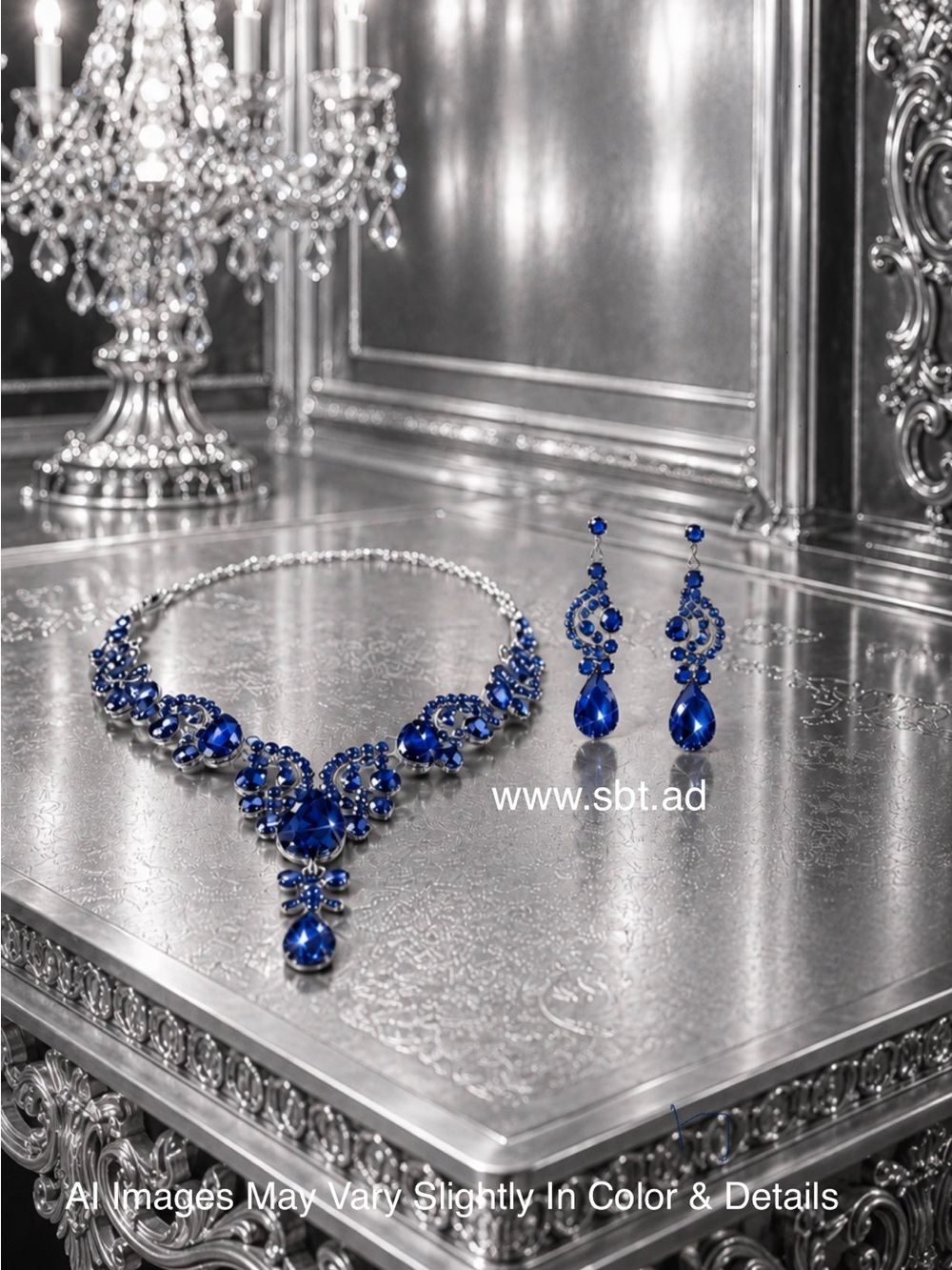 NWT Beautiful Sparkling Bling Royal Blue Sequin Dress Heels Clutch +FREE Gift - Picture 11 of 13